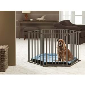 Savic Lüks Köpek Parkı | Yavru Köpek ve Köpek Oyun Parkı – warm Gri