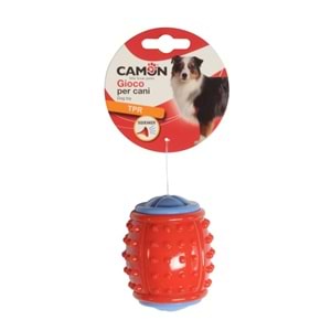 Dog toy - TPR cylinder w/squeaker, approx. 8cm