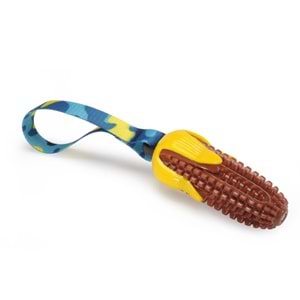 Dog toy - TPR cob w/squeaker and handle, approx. 30cm