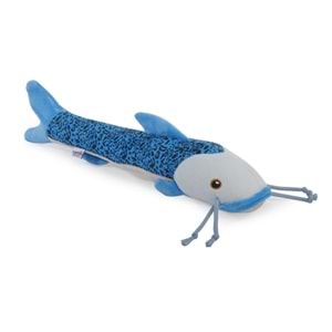 Dog toy - polyester fish with squeaker and rustle, 36cm