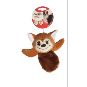 GIOCO cane in poliestere c/squeaker e frusciante, quattro soggetti, approx. 20cm