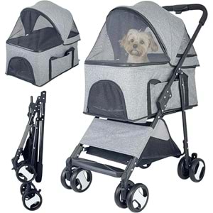 KEDİ & KÖPEK TAŞIMA ARABASI DTC802-GRAY