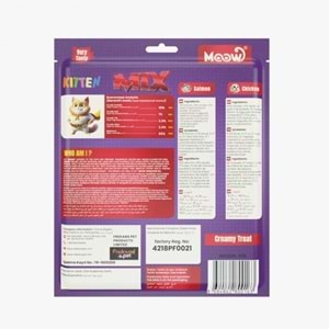 MOOW KARıŞıK SOMONLU&TAVUKLU KEÇI SÜTLÜ 12GR X 30' LU YAVRU KEDI KREMA ÖDÜLÜ