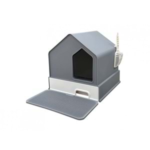 JCS KEDİ TUVALETİ EV ŞEKLİNDE PEDALLI 46*46*44