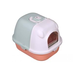 JCS KEDİ TUVALETİ FİLTRELİ KÜREKLİ 53*41*38