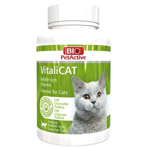 Bio Pet Active Vitali Cat Kedi Eklem Multivitamin Tablet 150'Li