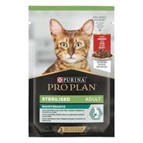 PRO PLAN KEDİ STERİL BEEF MP. 4 10*85GR