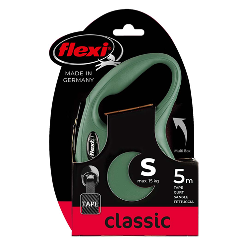 Flexi New Classic S Beden Yeşil 5MT Şerit Tasma