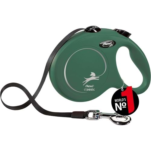Flexi New Classic L beden Yeşil 5 Mt Şerit Tasma