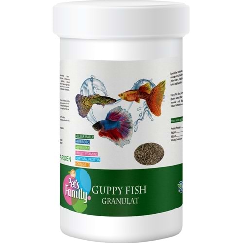 PETS FAMİLY GUPPY FISH GRANULAT 100ML/50g