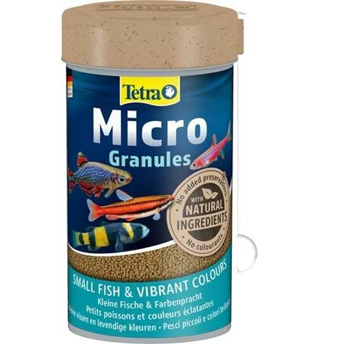 Tetra Micro Granules Granül Mikro Tropikal Balık Yemi - 100ML