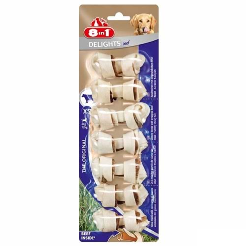 8IN1 DelightsKöpek Ödül KemiğiSığır Etli XS - 84GR