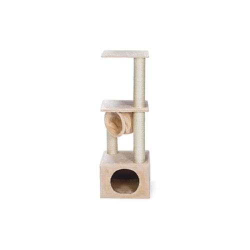 TIRMALAMA AĞACI BEJ KEDİ EVİ 53*35*103