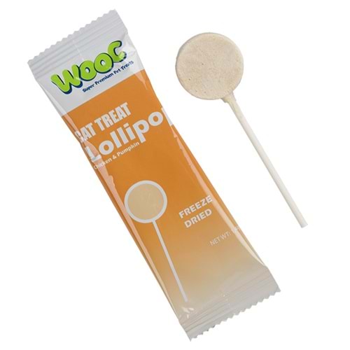 Wooc Tavuk&Balkabaklı Kedi Lolipop 50'Li