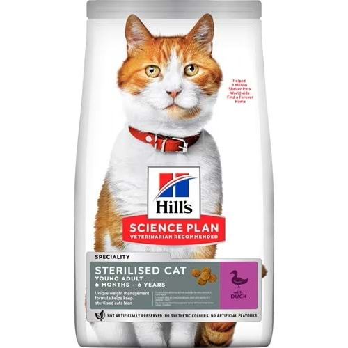 Hill's SP Ördekli Kısırlaştırılmış Yetişkin Kedi Maması 8+2 KG