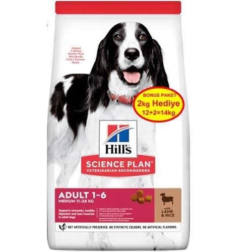 Hill's SP Kuzulu ve Pirinçli Orta Irk Yetişkin Köpek Maması 12+2KG
