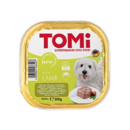 Tomi KÖPEK KUZU ETLİ PATE ALÜMİNYUM YAŞ MAMA 300GR (PATE)