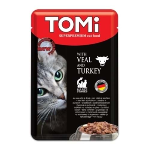 Tomi KEDİ DANA & HİNDİ POUCH MAMA 100GR