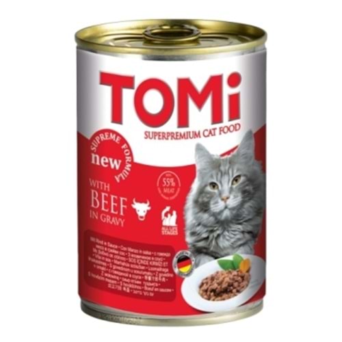 TOMİ KEDİ DANA ETLİ YAŞ MAMA 400G