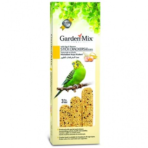 GARDENMİX PLATİN MUZLU YUMURTALI KUŞ KRAKERİ 3LÜ