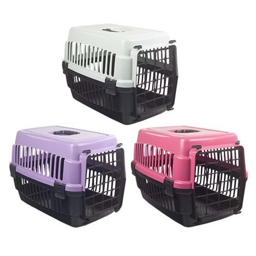 Plastik Kapı Büyük Kedi Köpek Kafesi 63X43X45h