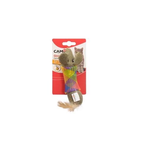 Camon Yaylı ve Çanlı Kedi Oyuncağı Fare 16 cm