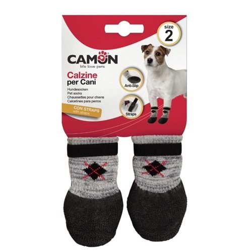Camon Köpekler İçin Kaymaz Taban Çorap XL 5cm