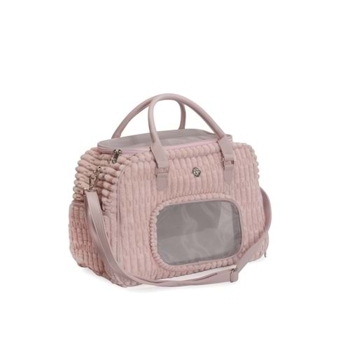 BORSA-Trasportino in poliestere c/maniglie in PU - Colore Rosa - 41,5x23x28cm