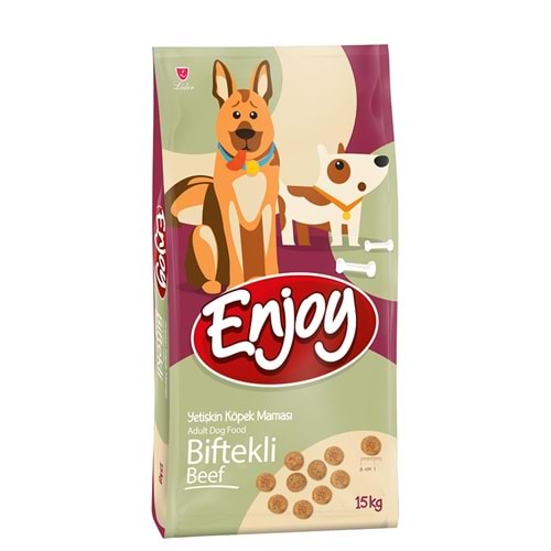 ENJOY BİFTEKLİ YETİŞKİN KÖPEK MAMASI 15 KG