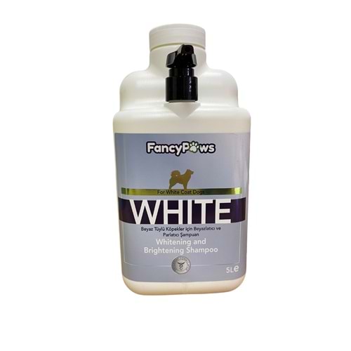 Fancy Paws White Beyaz Tüylü Köpekler için Beyazlatıcı ve Parlatıcı Şampuan 5 Lt