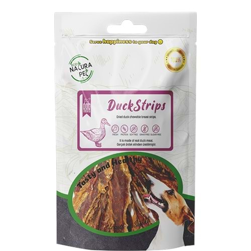 Eco Natura Pet Duck Strips Yumuşak Ördek eti Dilim Köpek Ödülü 80 Gr