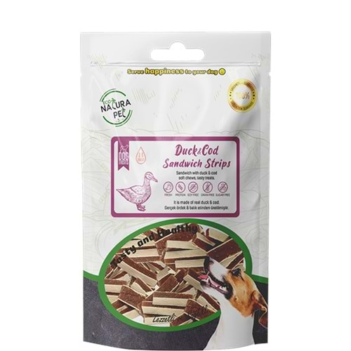 Eco Natura Pet Duck&Cod Sandwich Ördekli Sandviç Köpek Ödülü 100Gr