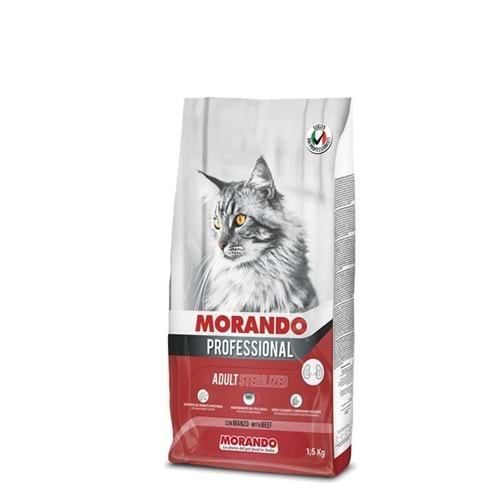 Morando Biftekli Kısırlaştırılmış Kedi Maması 1.5kg