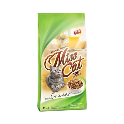 MİSSCAT TAVUKLU KEDİ MAMASI 15 KG