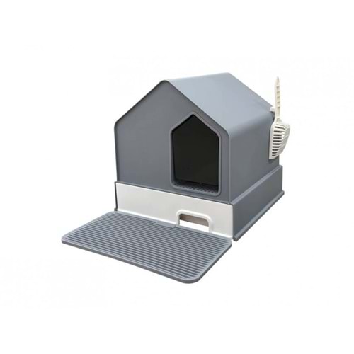 JCS KEDİ TUVALETİ EV ŞEKLİNDE PEDALLI 46*46*44