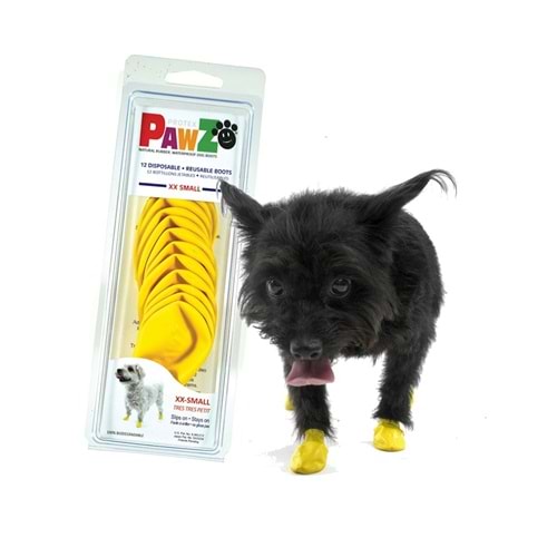 Pb1017 Paws Sarı Xxsmall Köpek Galoşu