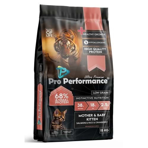 Pro Performance Mother & Baby-Kitten Salmon & Rice Cranberry 15 Kg