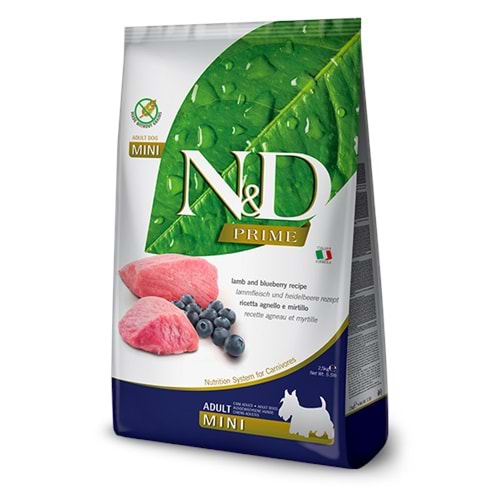 N&D PRIME DOG LAMB & BLUEBERRY ADULT MINI 2,5 KG