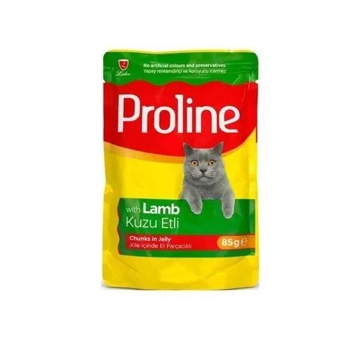PROLINE POUCH JÖLE İÇİNDE ET PARÇACIKLI KUZU ETLİ YETİŞKİN KEDİ MAMASI 85 G