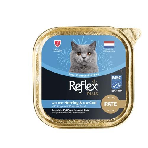 Reflex Plus Pate MSC Ringa ve MSC Morina Balıklı Yetişkin Kedi Maması 85 g