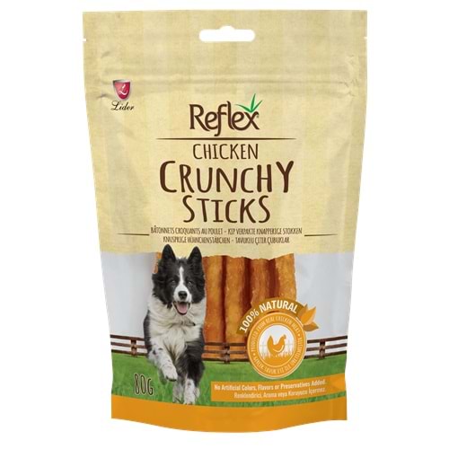 REFLEX KÖPEK TAVUK PARÇALI ÇITIR ÇUBUK 80 GR