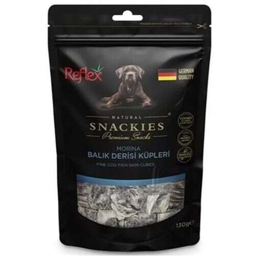 REFLEX PLUS MORİNA BALIK DERİSİ KÜPLERİ KÖPEK ÖDÜL MAMASI 130 G