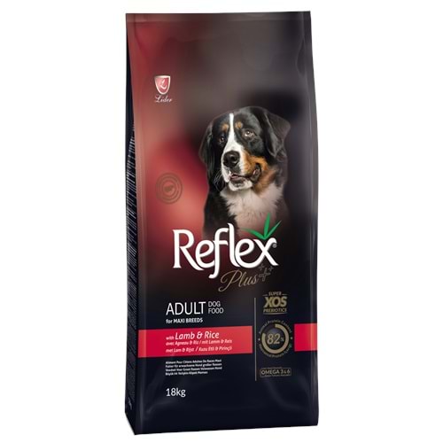 REFLEX PLUS BÜYÜK IRK KUZU&PİRİNÇ YETİŞKİN KÖPEK MAMASI 18 KG