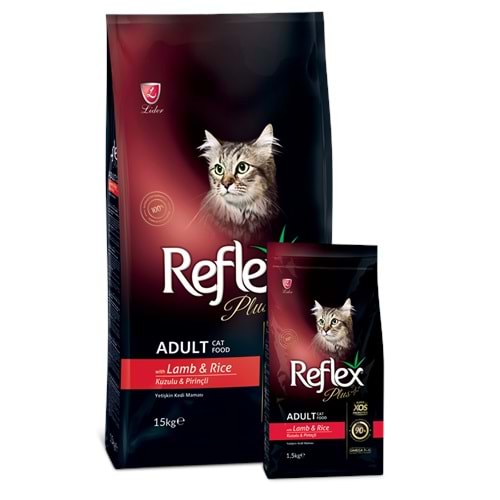 Reflex Plus Kuzu Etli ve Pirinçli Yetişkin Kedi Maması 2 kg