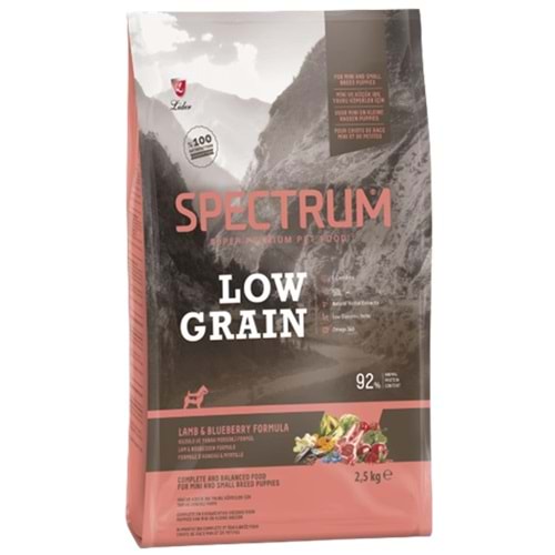 Spectrum Low Grain Kuzu ve Yaban Mersinli Orta ve Büyük Irk Yavru Köpek Maması 2.5kg