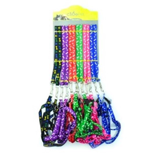 20-28-9 CADOPET 12 Lİ SET 1 CM DESENLİ BEL TASMA TAKIM