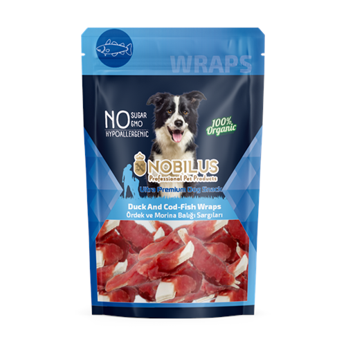NOBİLUS ÖRDEK VE MORİNA BALIĞI SARGISI Köpek Ödülü 80Gr