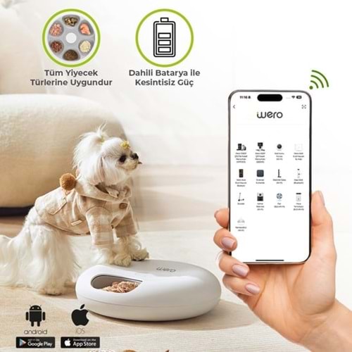 Wero F13-W6 Öğün Yaş Mama Kabı (WiFi)