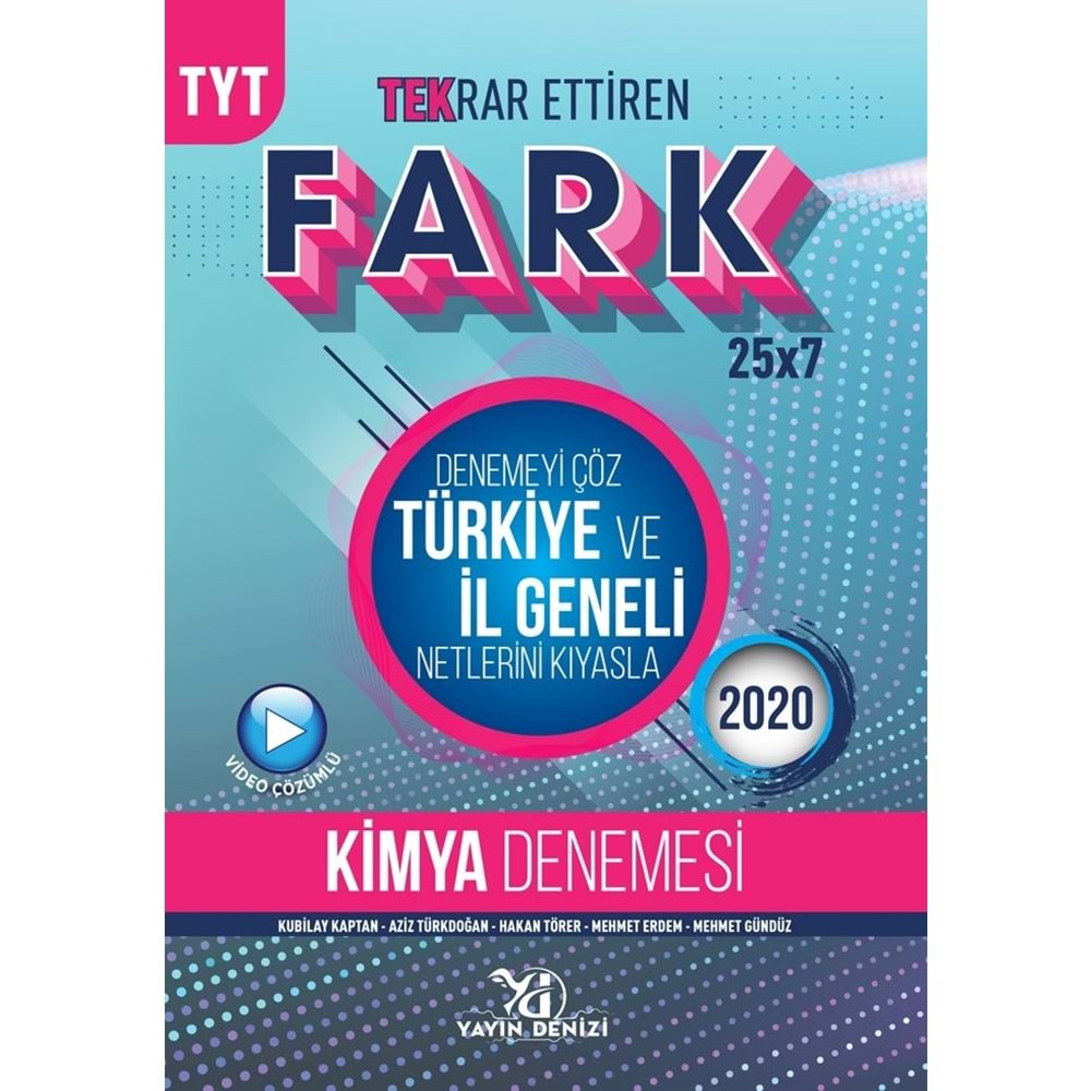 YAYIN DENİZİ TYT 2020 FARK KİMYA DENEMESİ