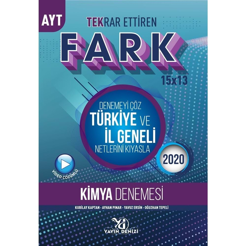 YAYIN DENİZİ AYT 2020 FARK KİMYA DENEMESİ